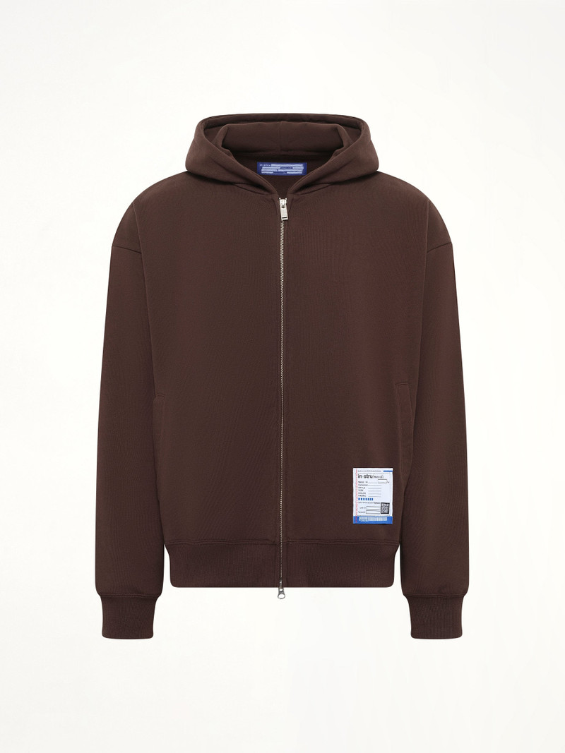 Maison MIHARAYASUHIRO Instrumental Heavy Weight Zip Hoodie in Brown outlook