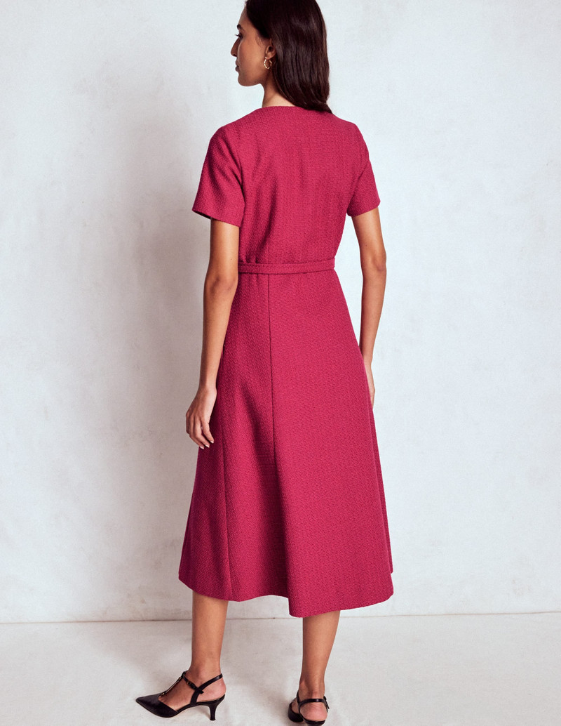Charlotte Cotton Midi Dress-Bright Cherry 4