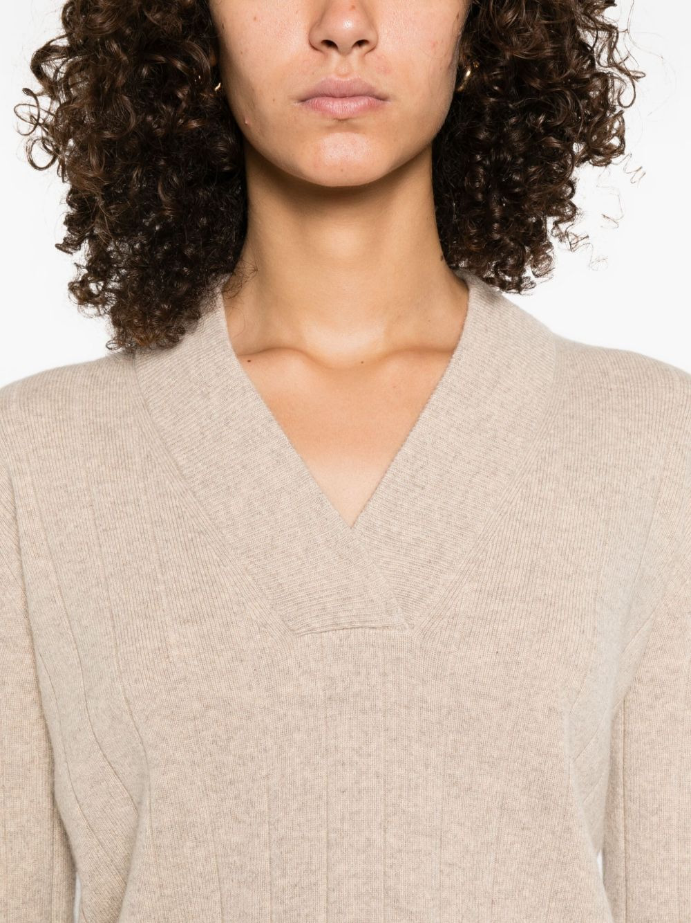 Arten ribbed v-neck jumper - 5
