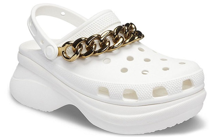 (WMNS) Crocs Retro Chain White Gold Sandals 'White Gold' 206662-19B - 2