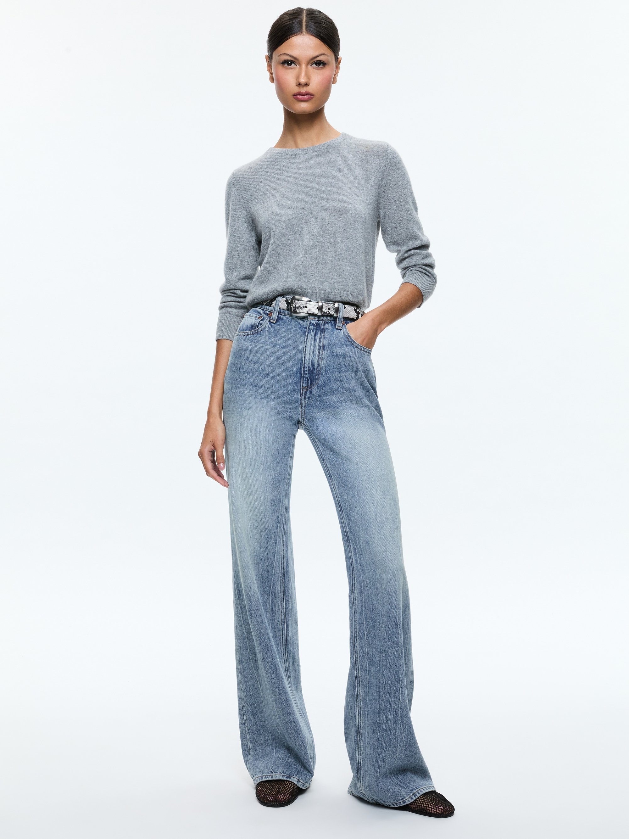 CAROLANN SHRUNKEN CREW NECK PULLOVER - 6