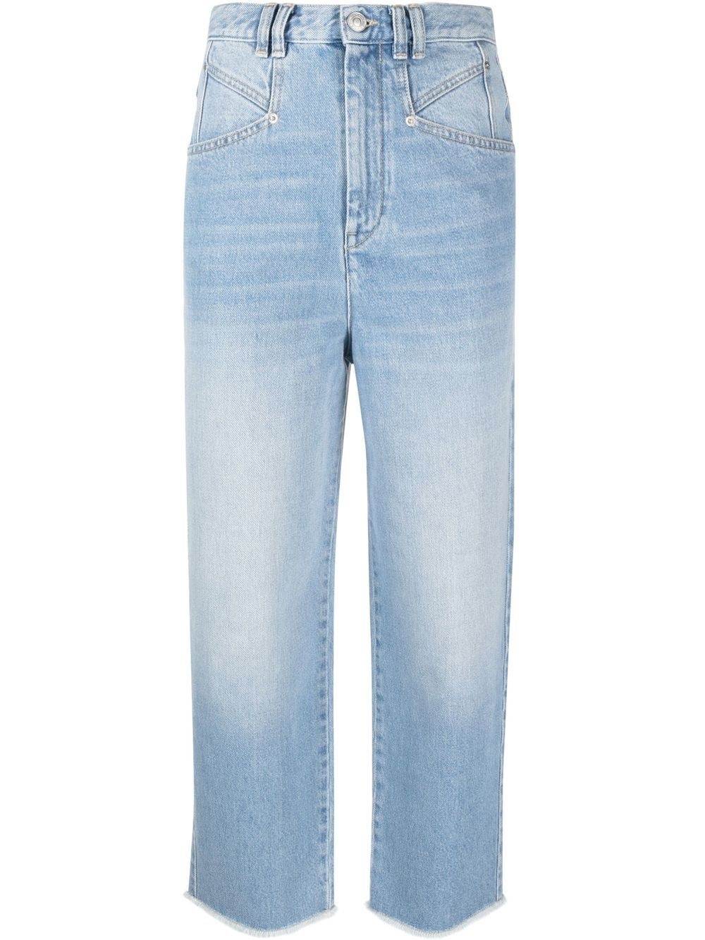 straight-leg cropped jeans - 1