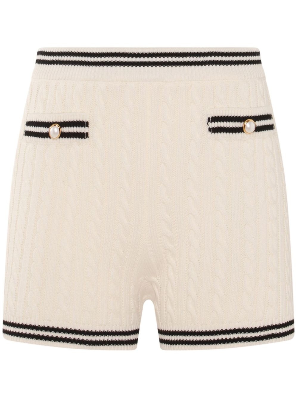 cable-knit shorts - 1