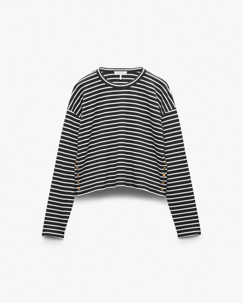 The Knit Striped Long-Sleeve Tee 1