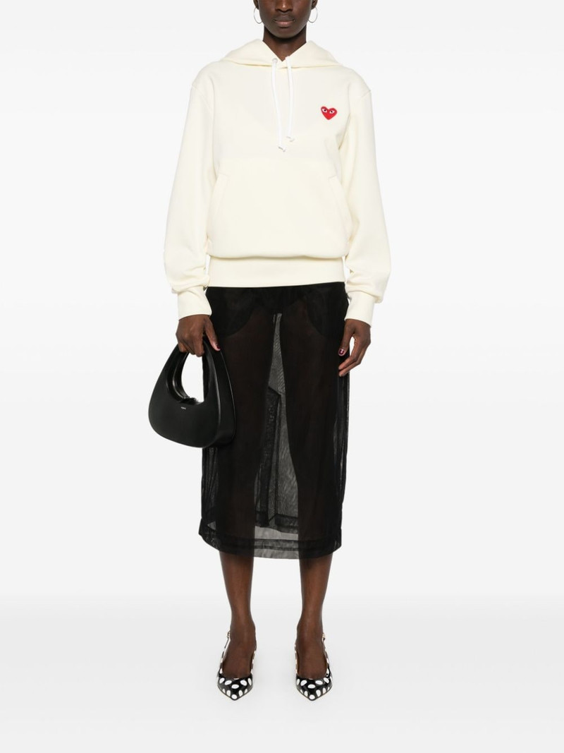 Comme Des Garçons heart-patch hoodie outlook