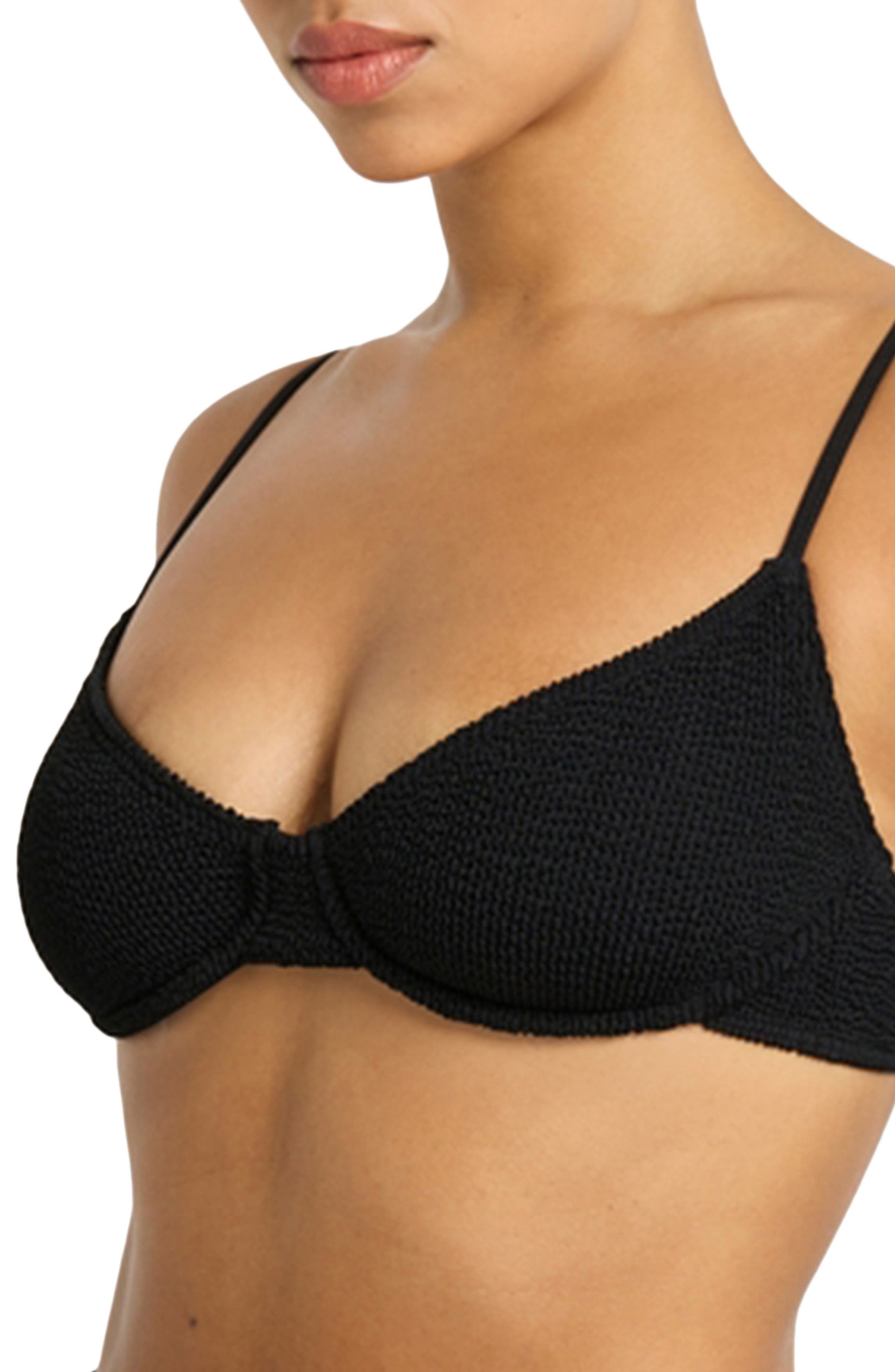 bond-eye Gracie Balconette Bikini Top in Black Eco at Nordstrom - 8