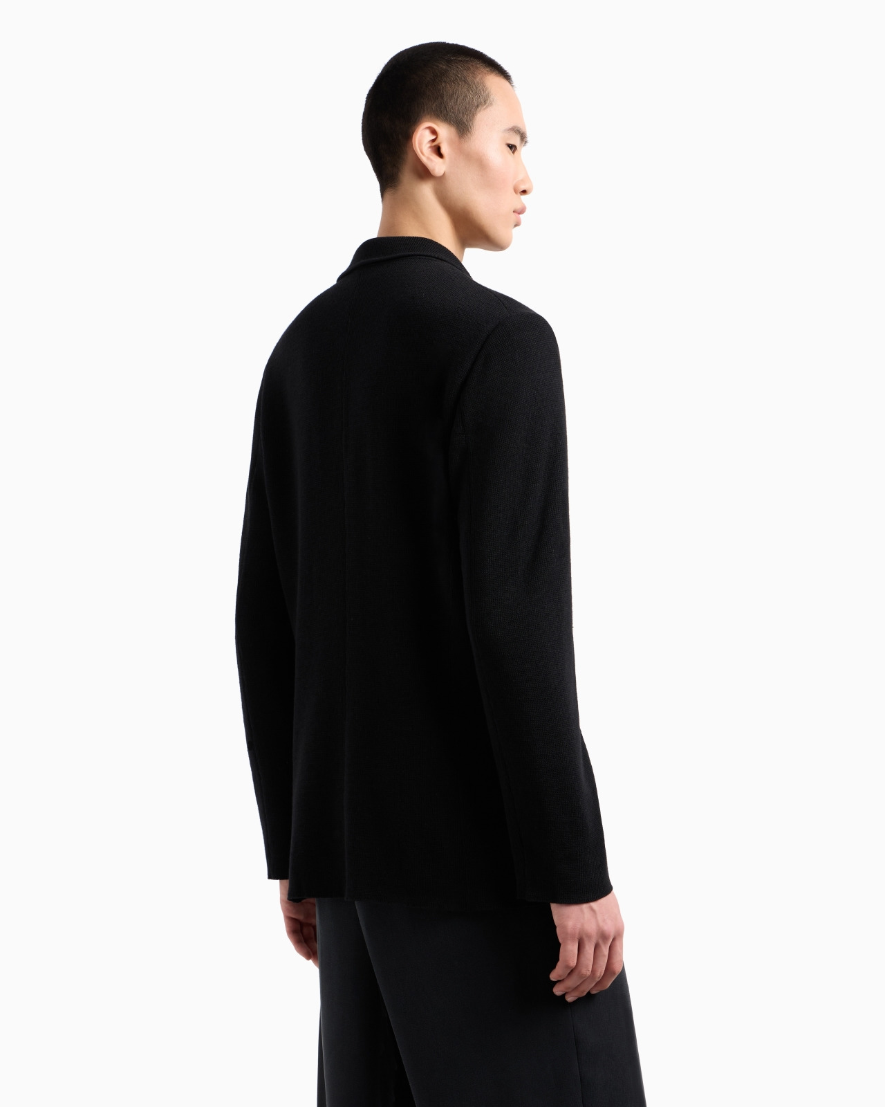 DOUBLE-BREASTED JACKET IN VIRGIN WOOL AND CASHMERE - 3