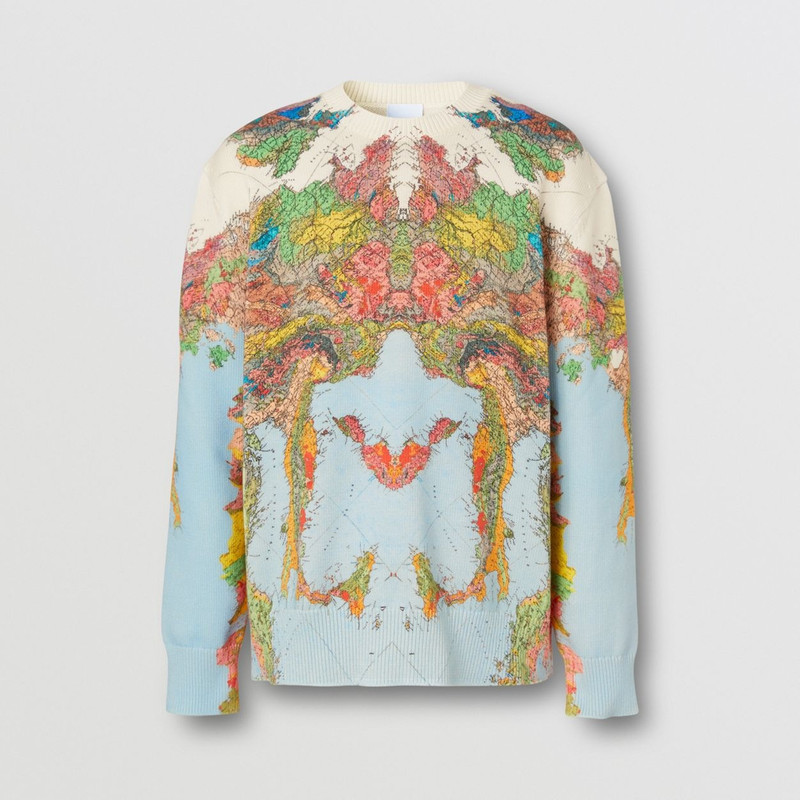 Map Print Cotton Sweater 1