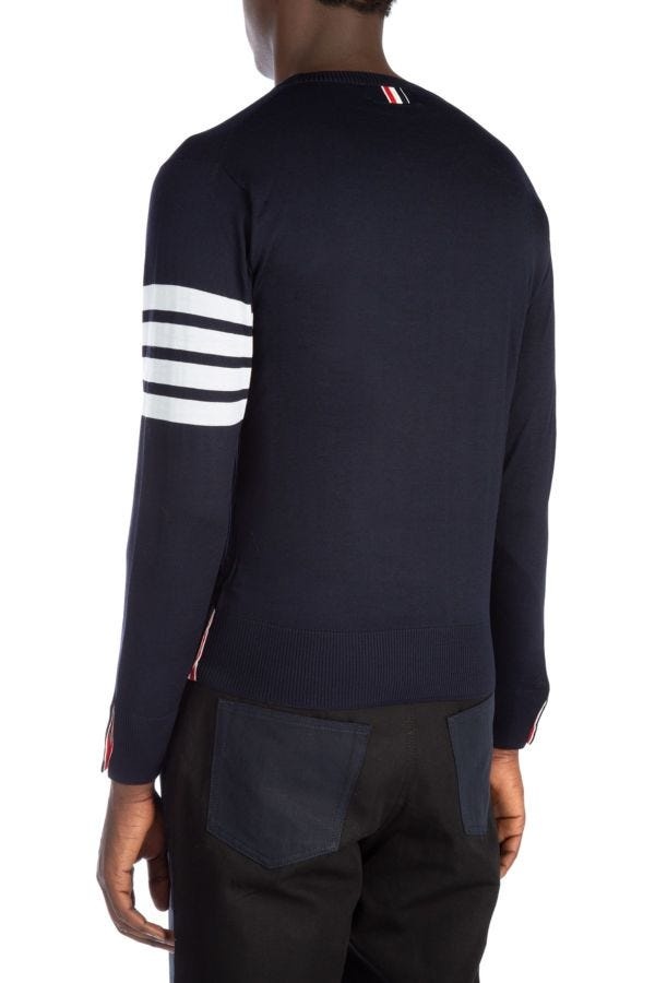 Navy blue wool sweater - 4