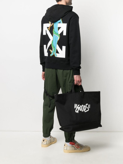 Off-White Adam Is Eve print hoodie outlook