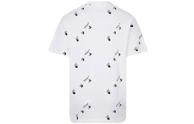 Off-White Full Print Alphabet Logo Round Neck Short Sleeve White OMAA038R21JER0100110 - 2