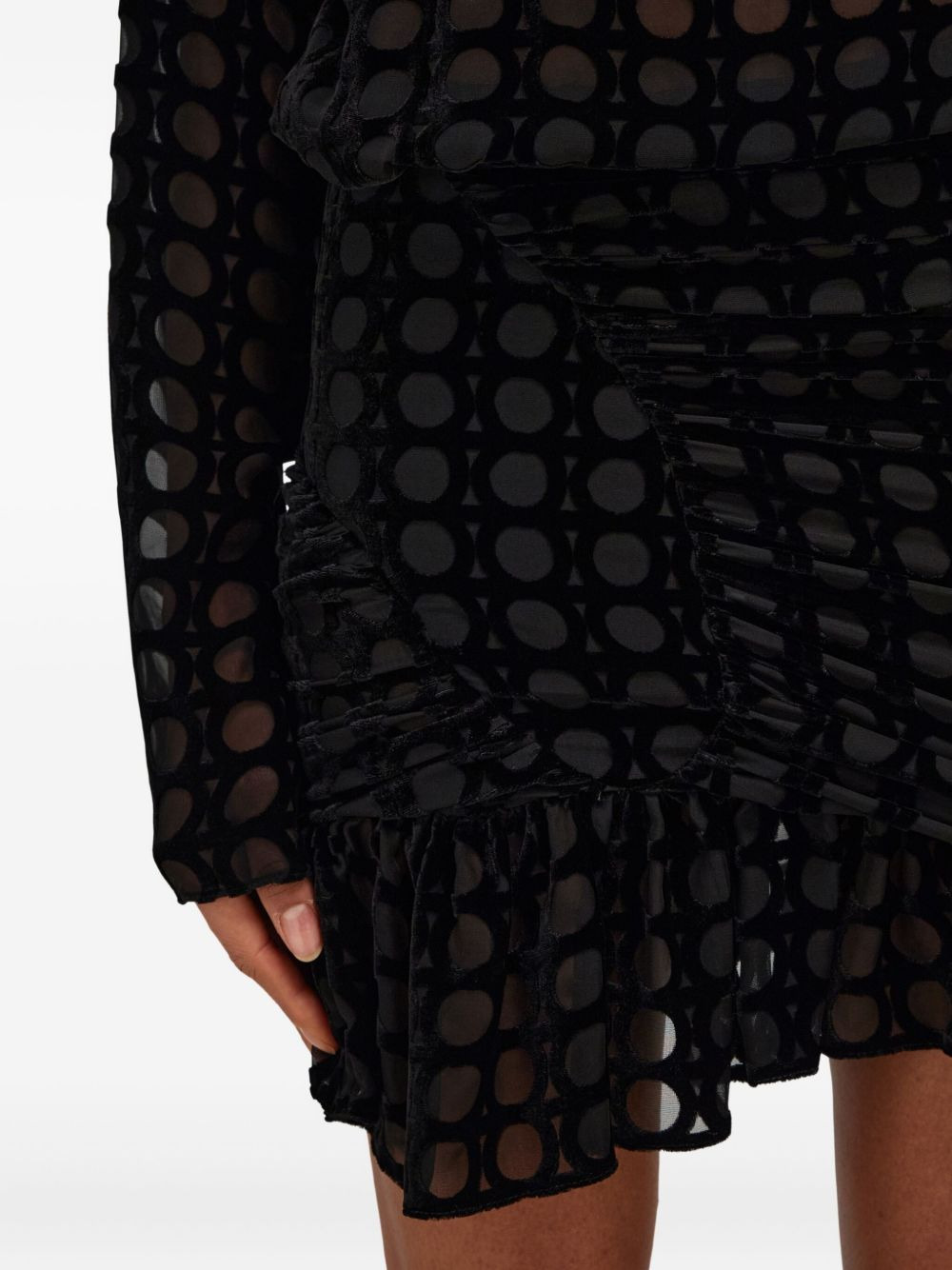 devoré-velvet dress - 4