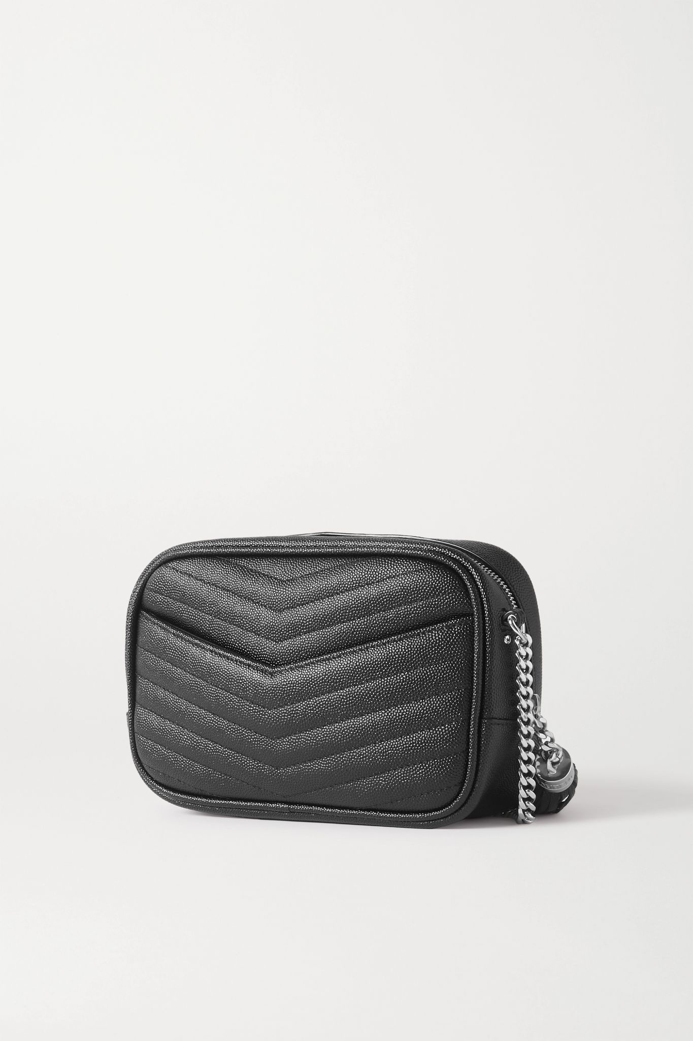 Lou mini quilted textured-leather shoulder bag - 3