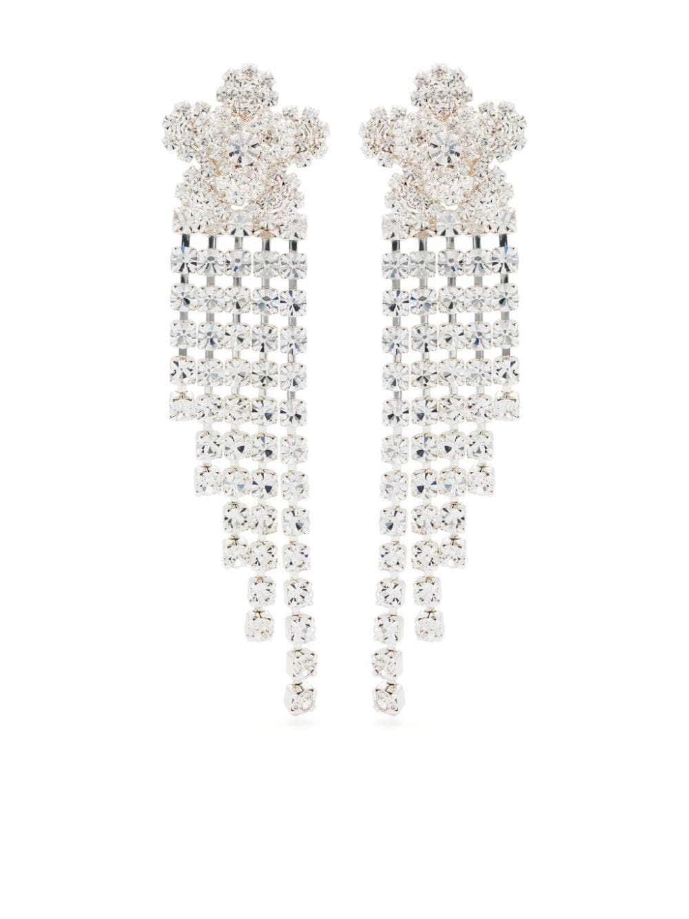 rhinestone flower earrings - 1