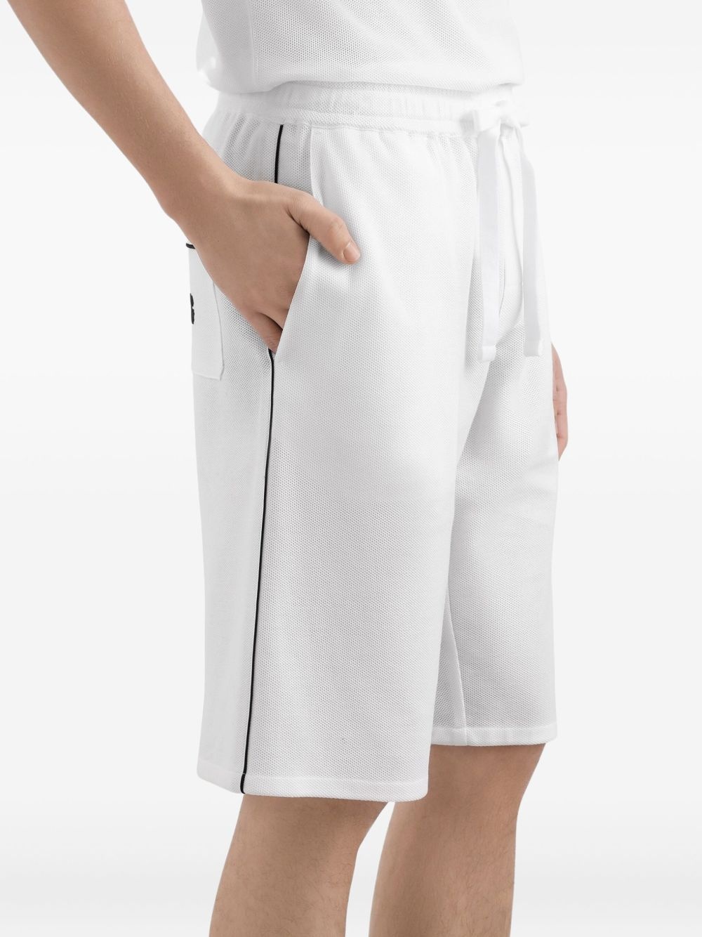 contrast-trim track shorts - 4