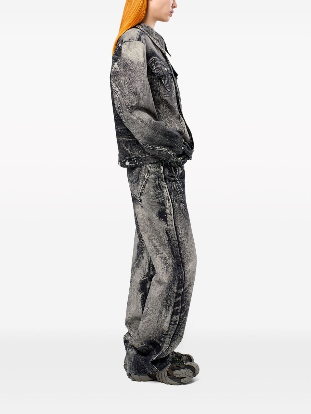 abstract-pattern jeans - 2