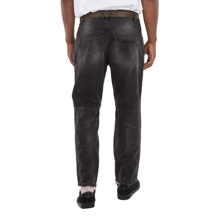 Balmain Biker Mid-Rise Denim Jeans - 5