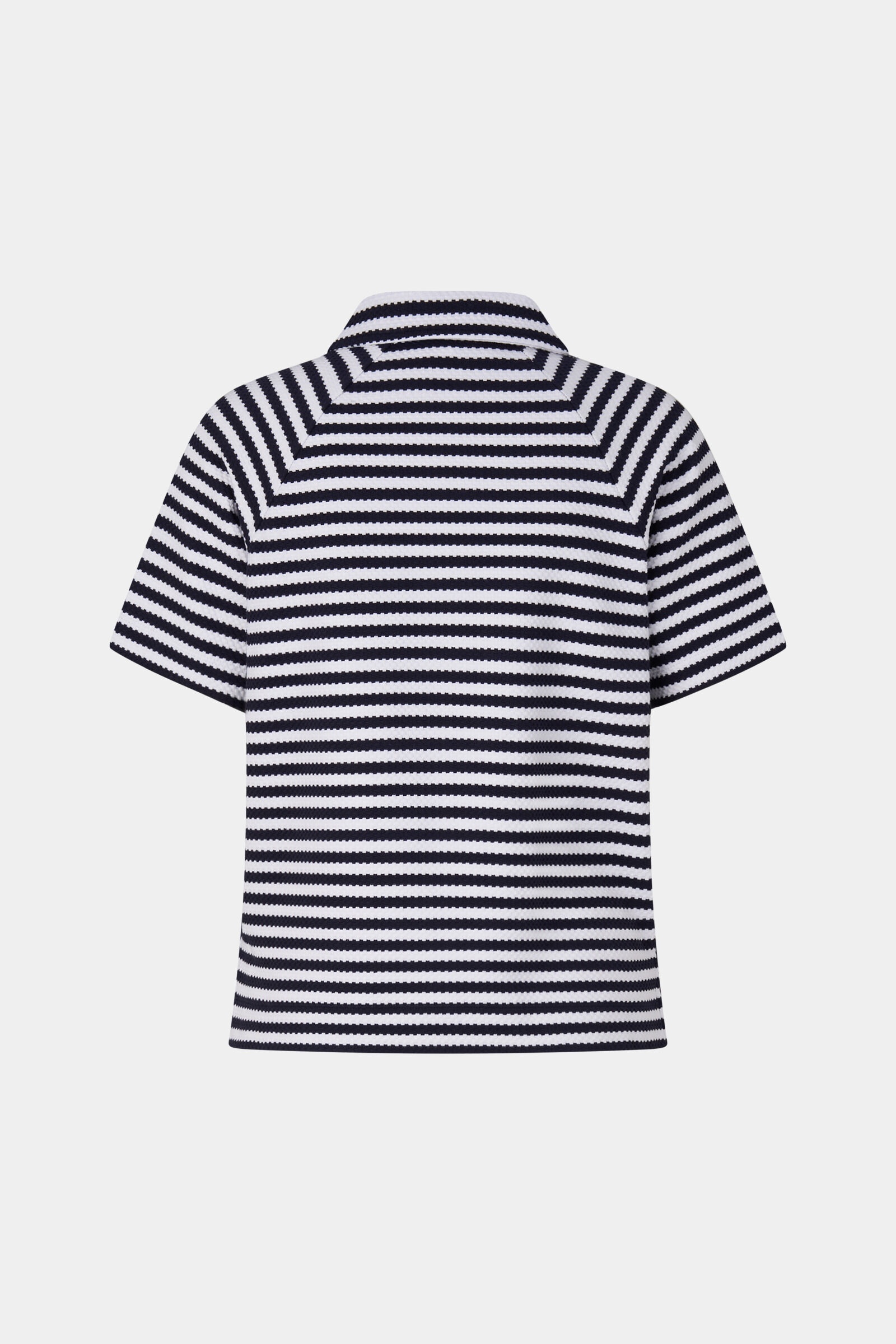 Ayca Knitted blouse in Navy blue/White - 6