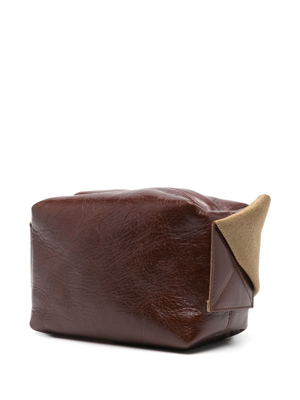 logo-debossed leather shoulder bag - 3