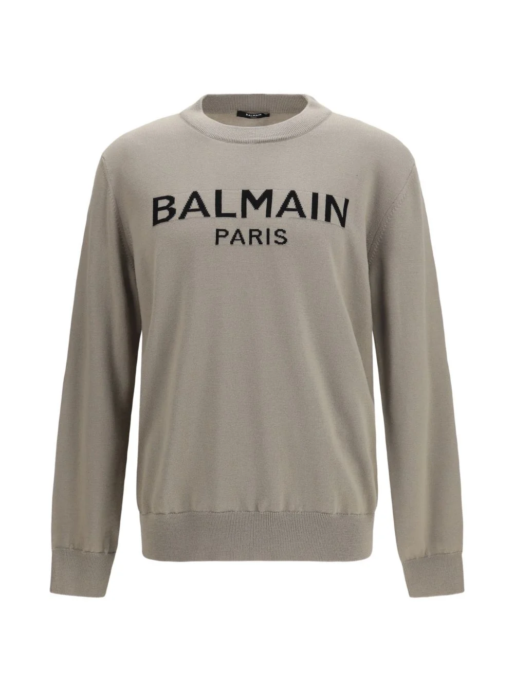 logo-intarsia wool sweater - 1