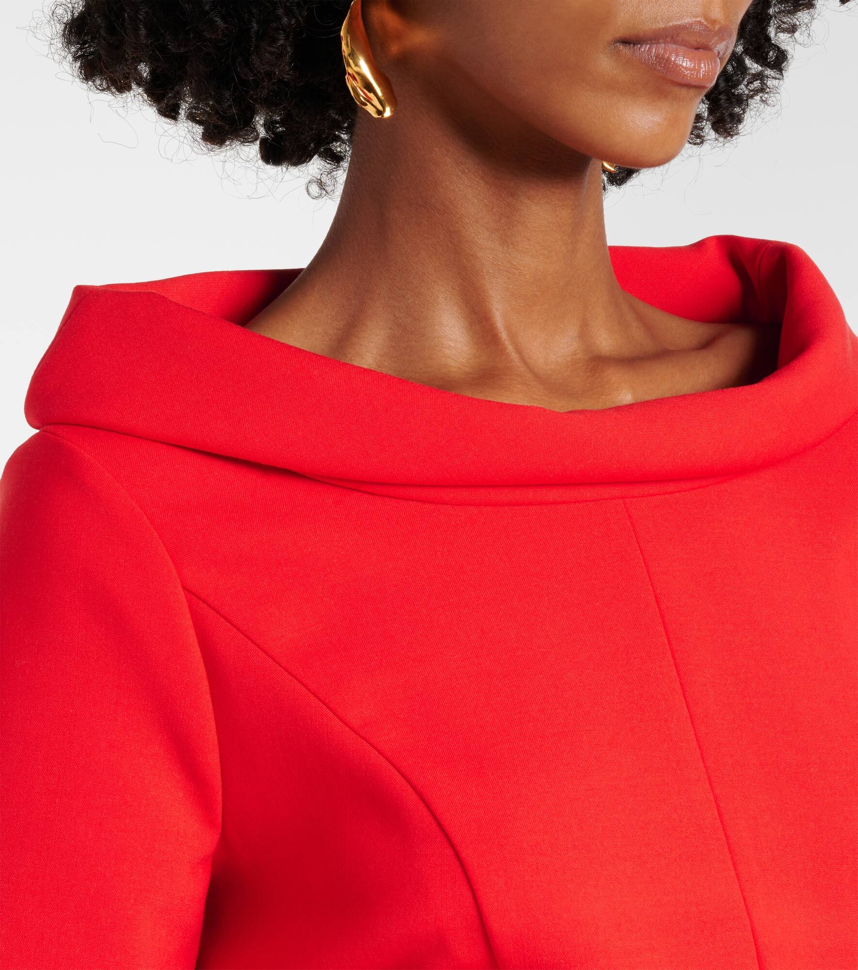 Wool-blend midi dress - 4