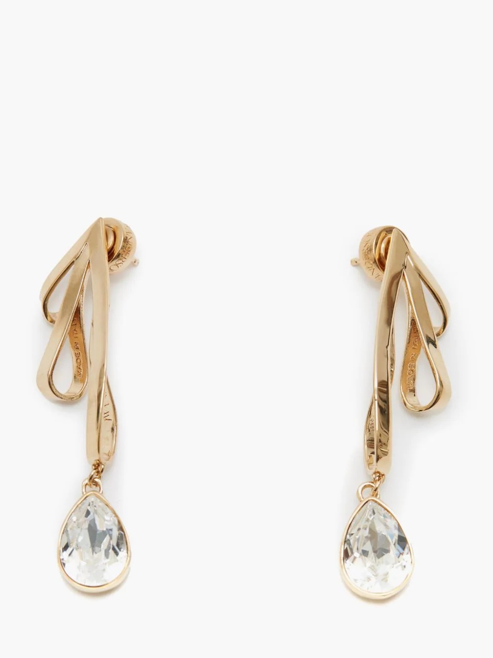 CRYSTAL DROP RIBBON EARRINGS - 2