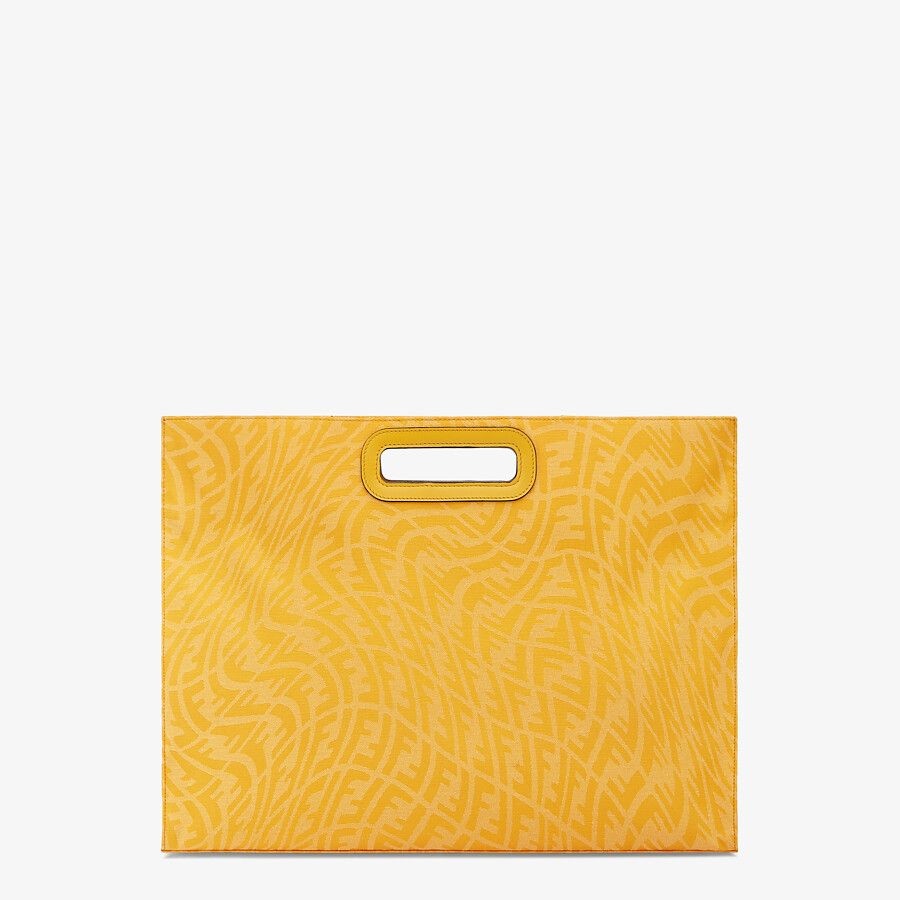 Yellow FF Vertigo jacquard shopper - 4