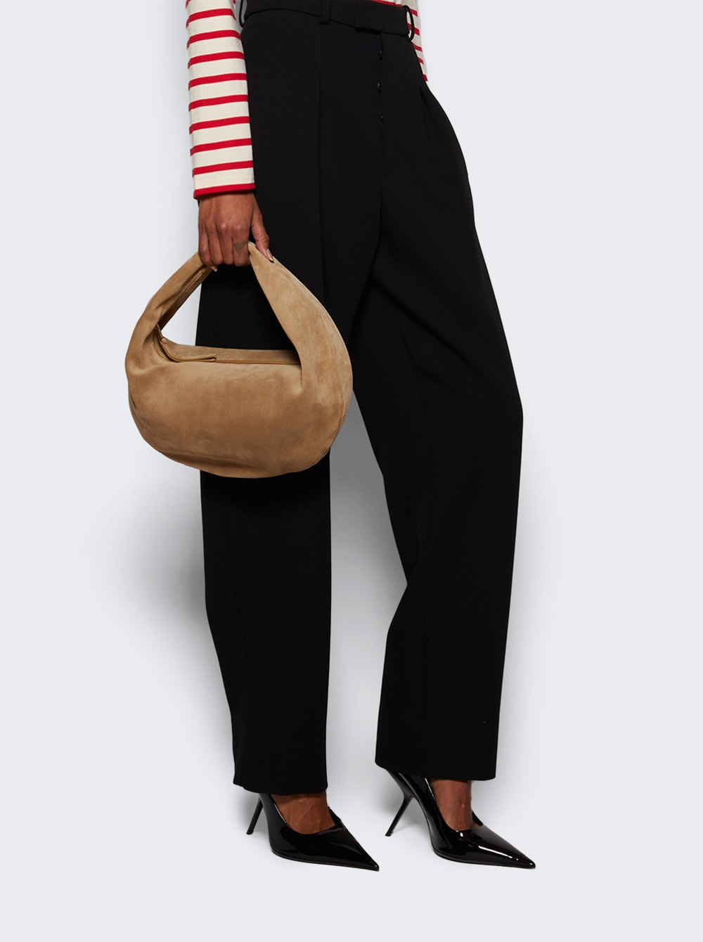 Medium Olivia Hobo Bag Wheat Suede - 2