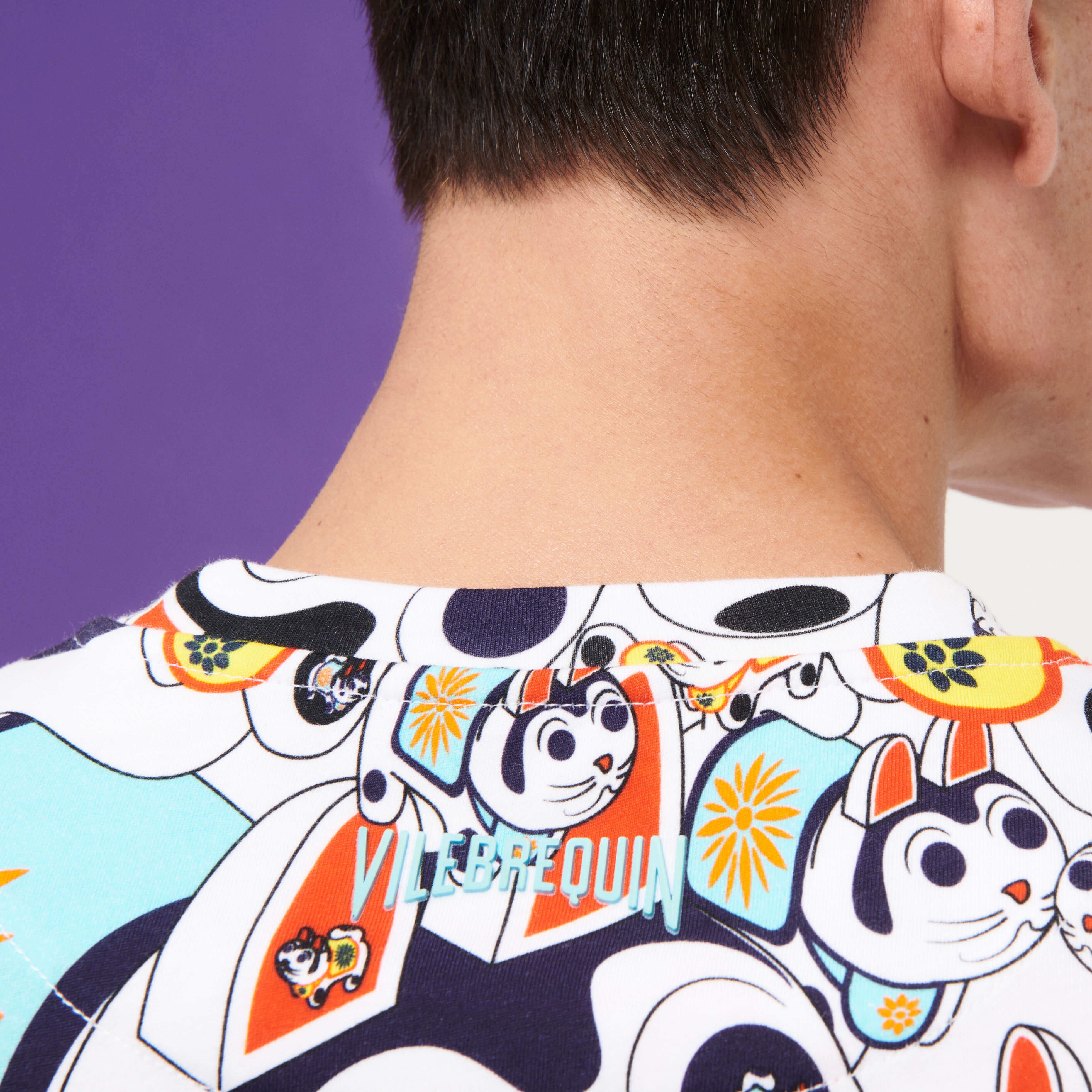 Men Cotton T-Shirt Maneki-neko - 5