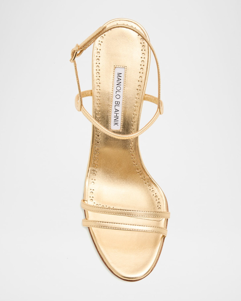 105mm Ciagapla Metallic Leather Sandals 6
