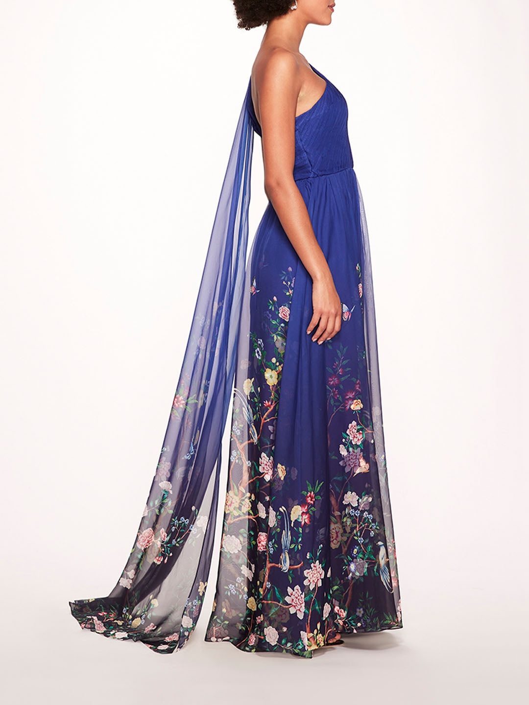 FLOWERING ONE SHOULDER GOWN - 3