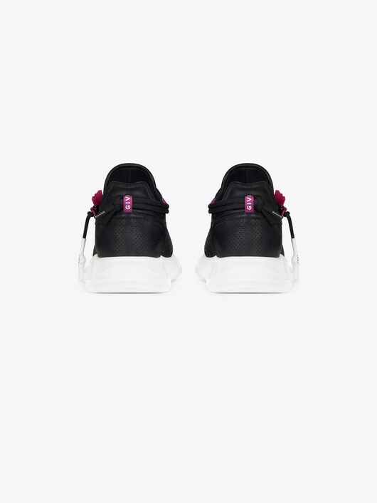 SPECTRE LOW RUNNERS SNEAKERS IN PERFORATED LEATHER WITH ZIP - 4