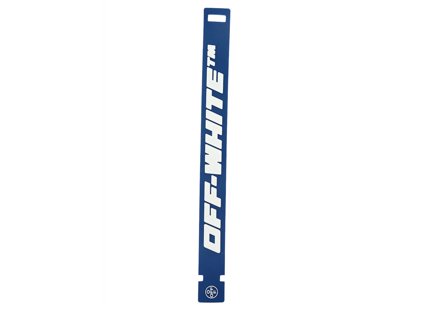 OFF-WHITE PVC 2.0 Embossed Logo Industrial Thin Bracelet Blue - 3