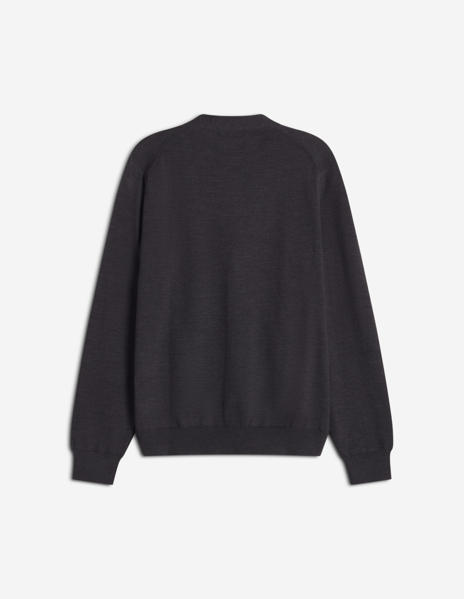 TRICOLOR FOX MERINO REGULAR CARDIGAN - 2