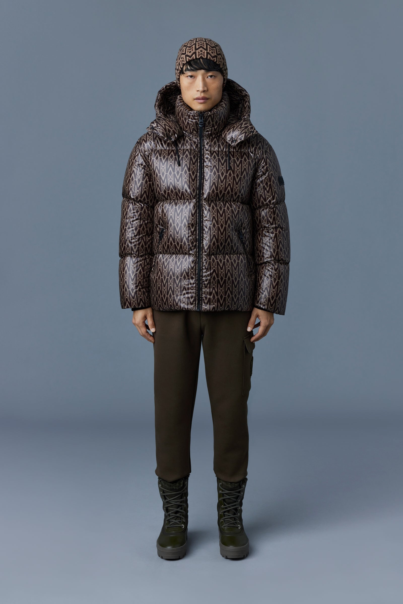 KENT lustrous light down jacket with hood - 2