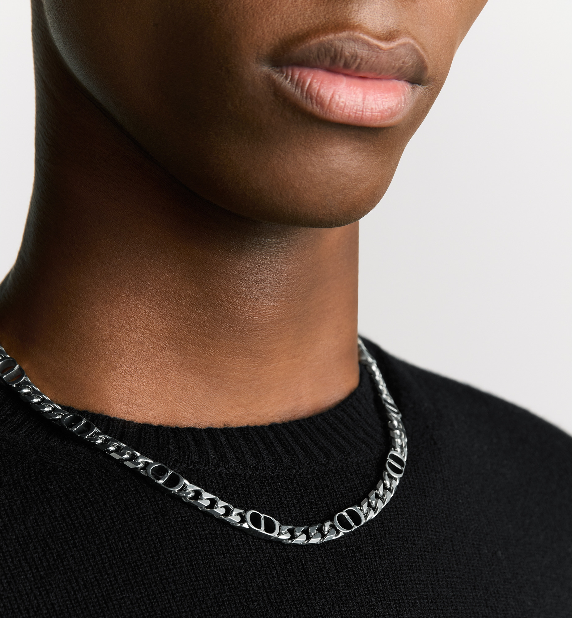 CD Icon Thin Chain Link Necklace - 3