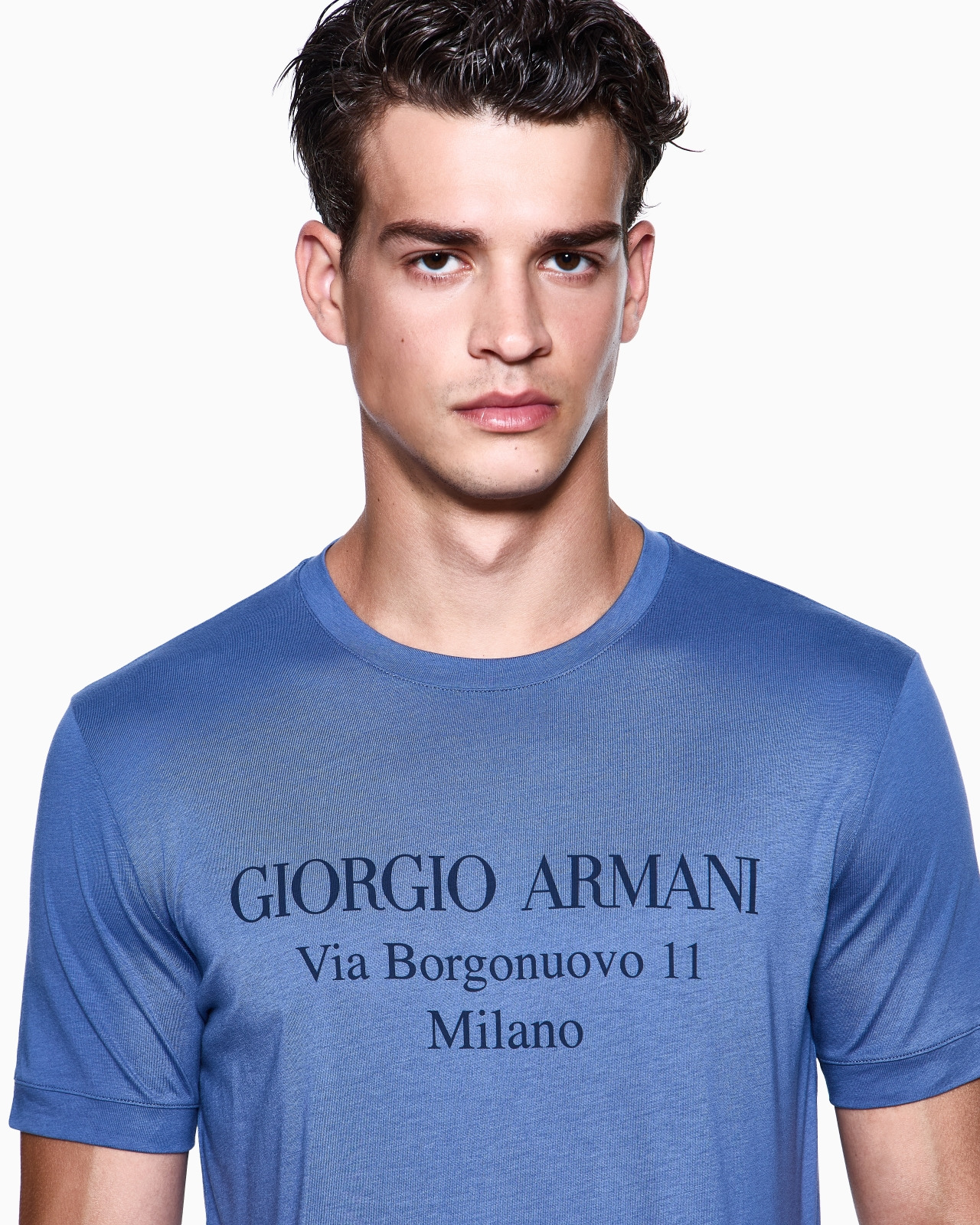 BORGONUOVO 11 CREW-NECK T-SHIRT IN PIMA COTTON JERSEY - 5