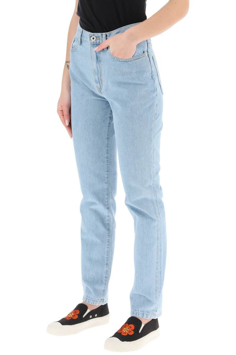 KENZO STRAIGHT-LEG BLEACHED JEANS - 4