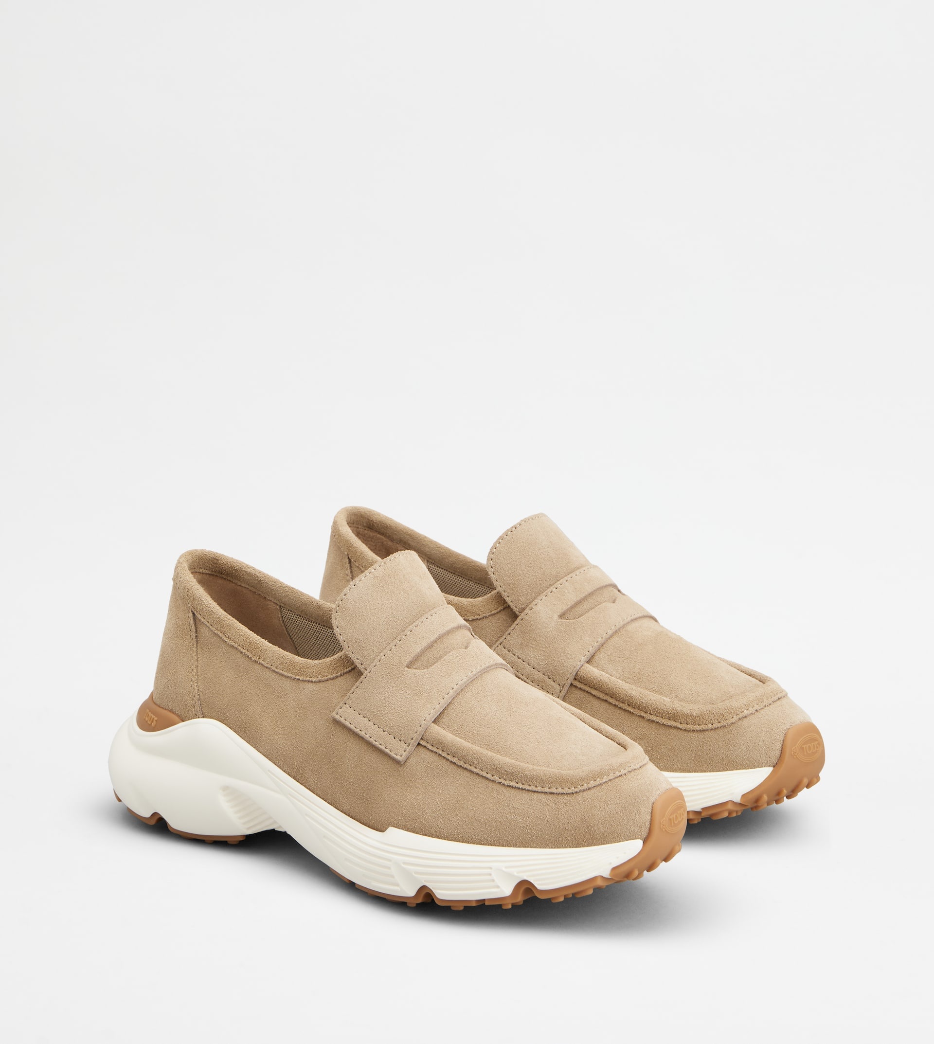 SPORTY LOAFERS IN SUEDE - BEIGE - 4
