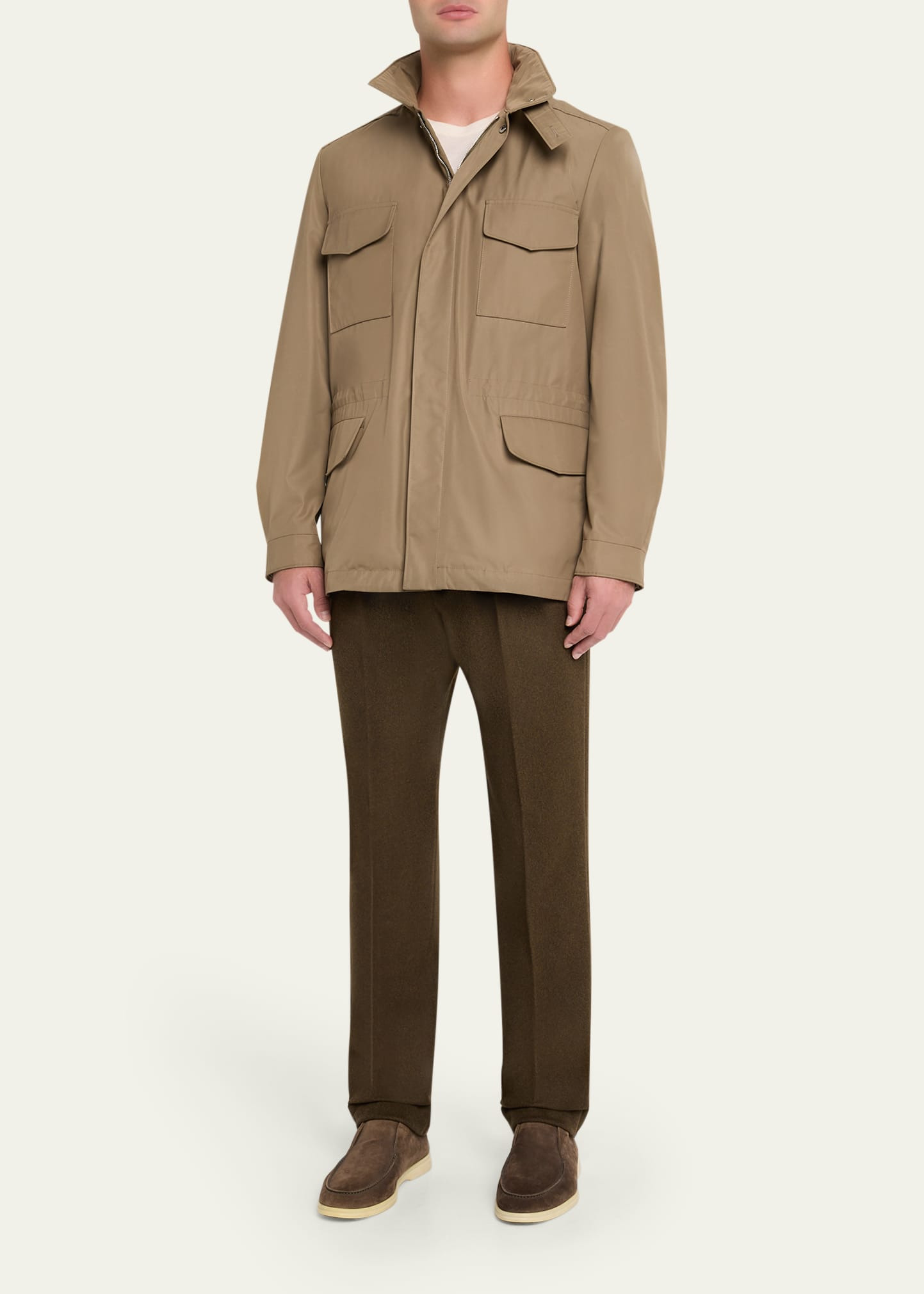 Men's Traveler Field Jacket with Stowaway Hood - 2