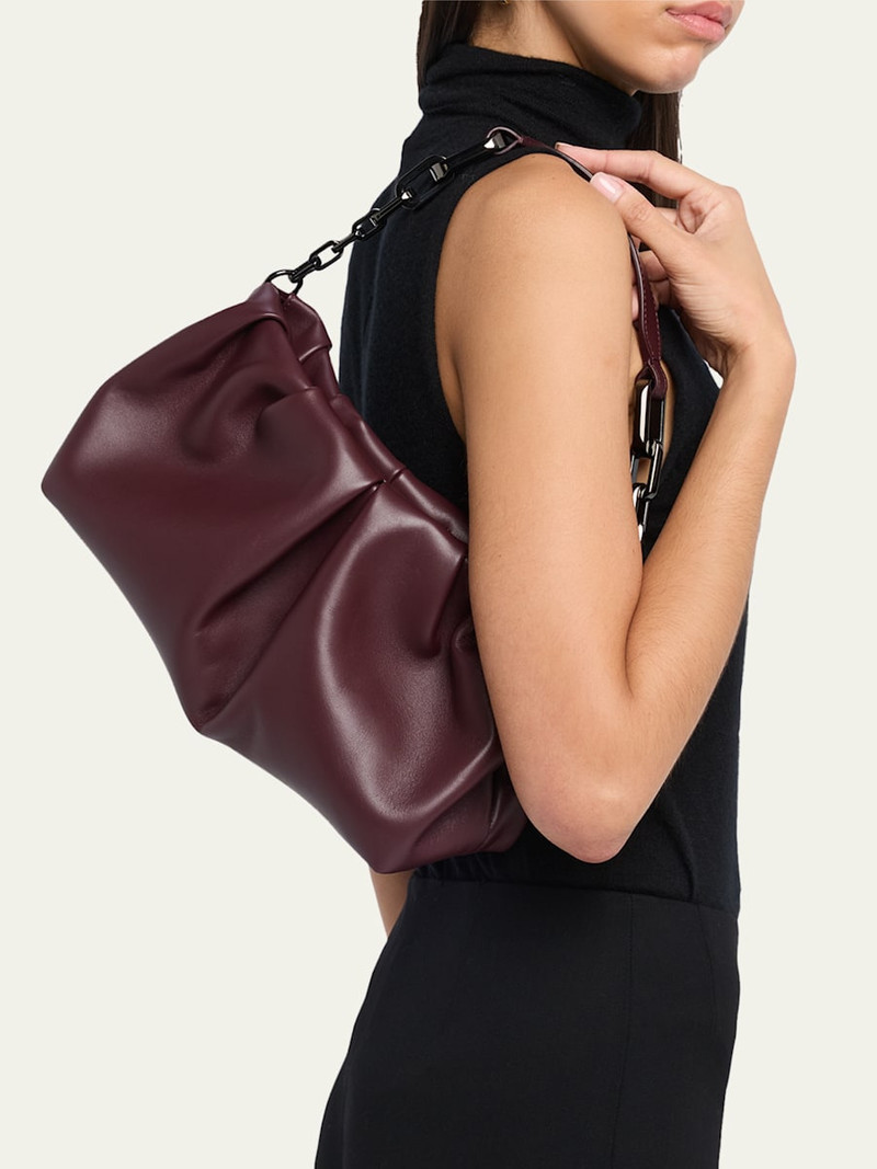 Christian Louboutin Eva Pleated Nappa Leather Shoulder Bag outlook