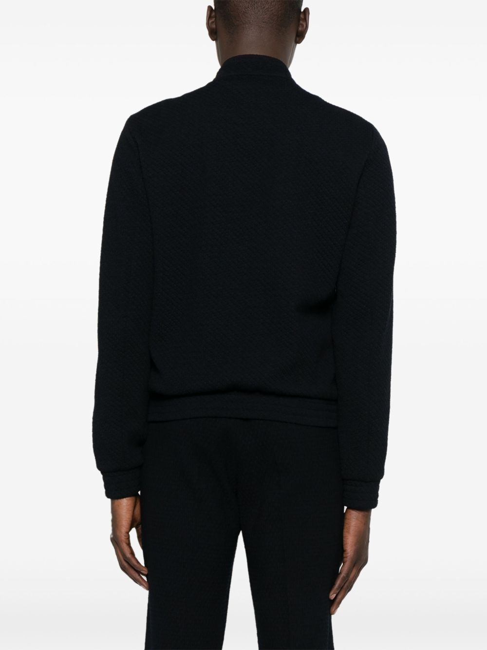 textured bomber jacket - 4