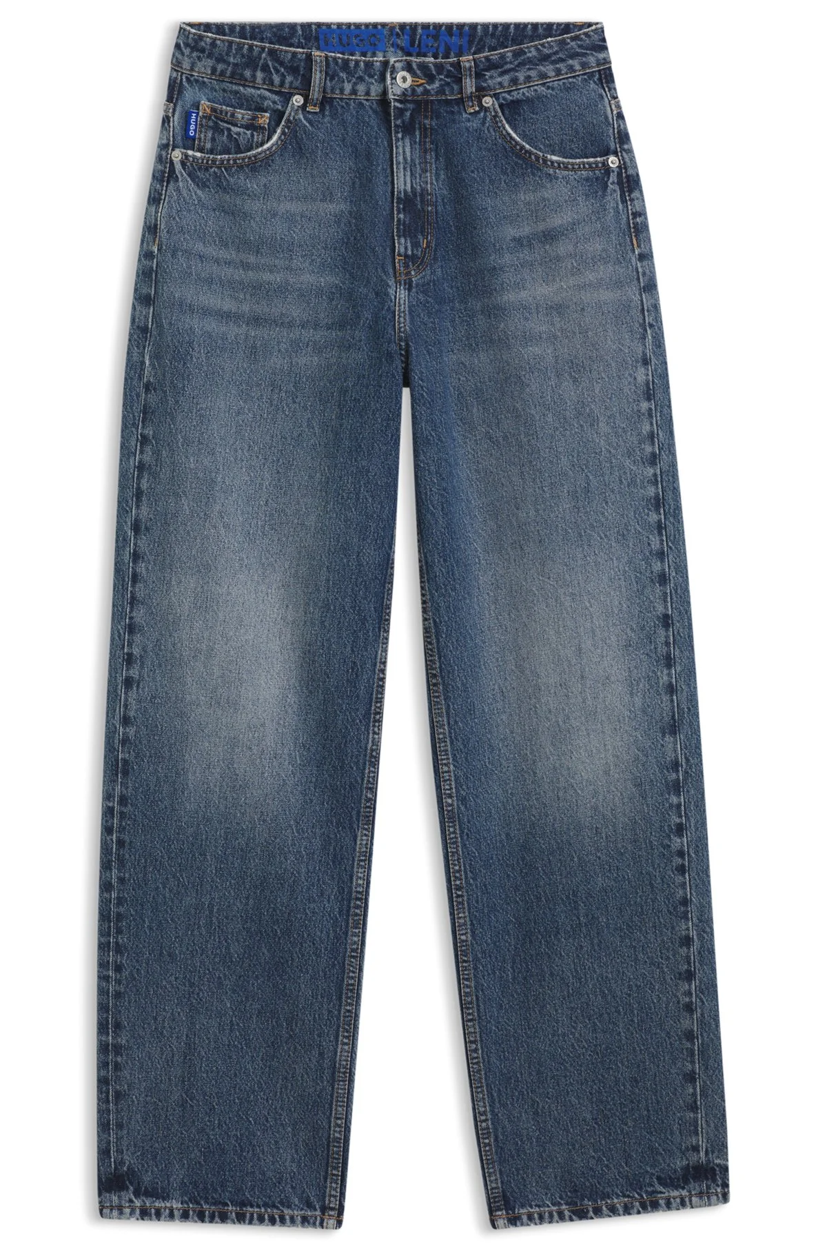 LOOSE-FIT WIDE-LEG JEANS IN RIGID COTTON - 1