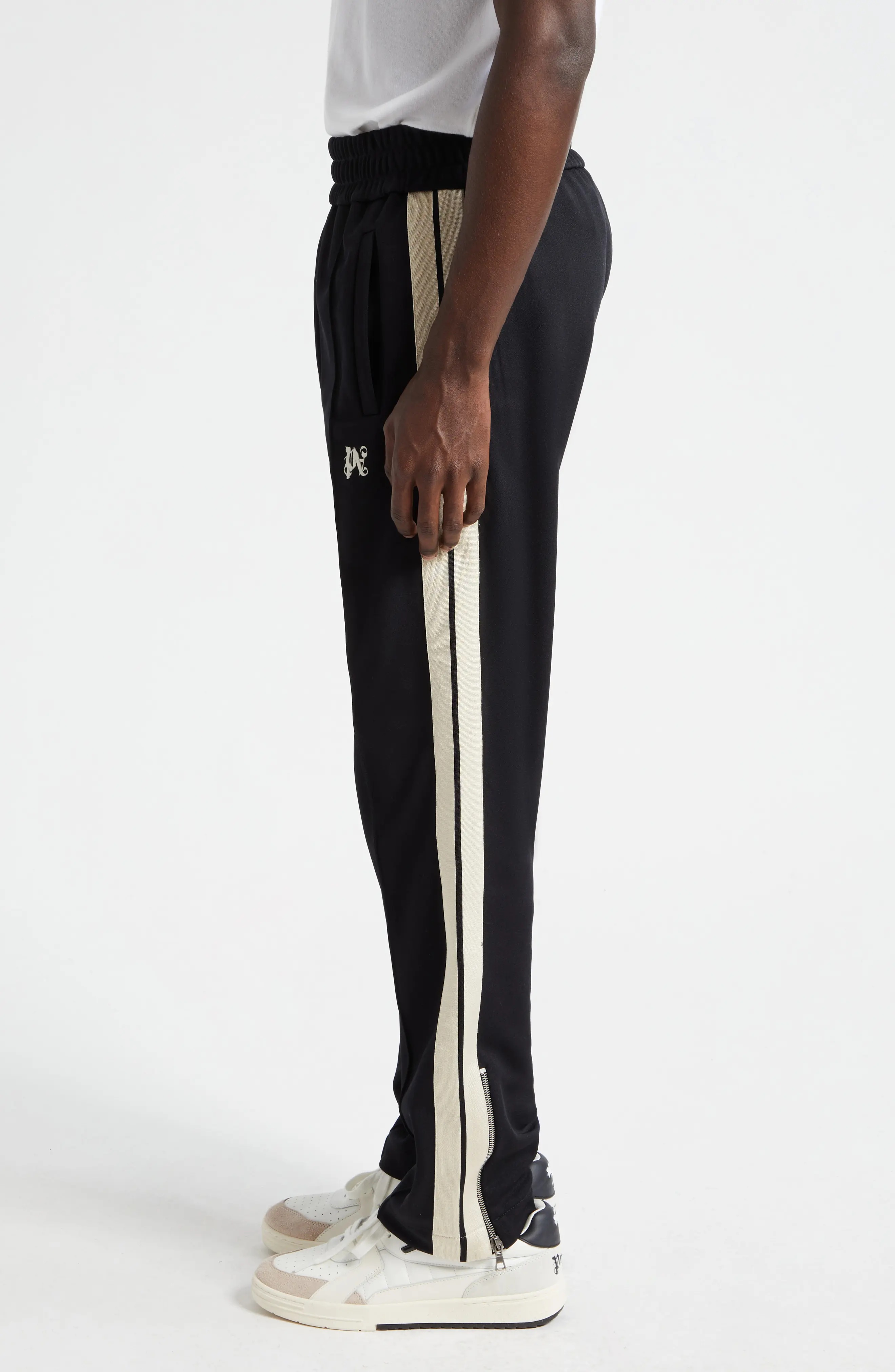 Monogram Embroidered Track Pants - 4