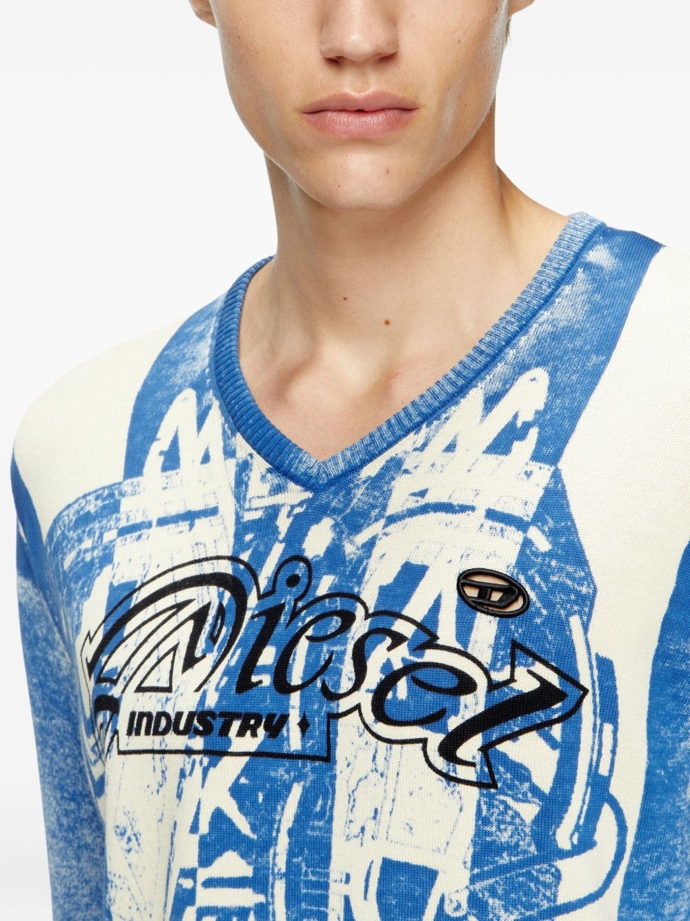 Oliba stripe-print V-neck sweater - 5