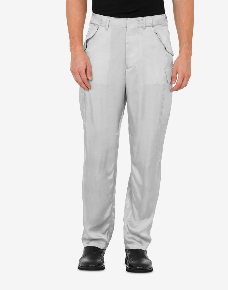 Moschino LOGO EMBROIDERY TWILL TROUSERS outlook