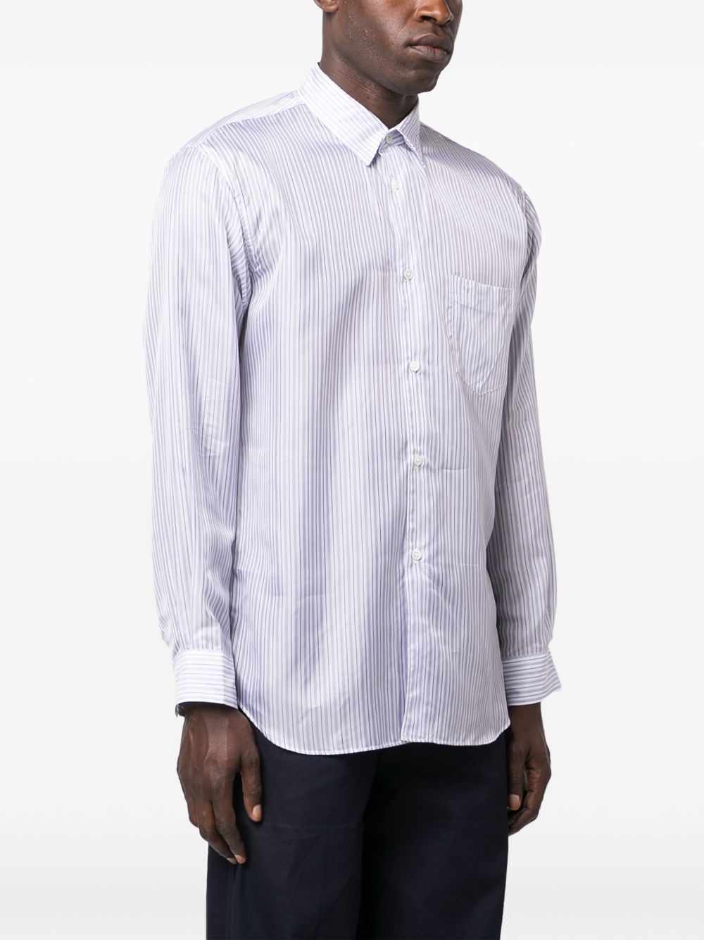 striped button-up shirt - 3