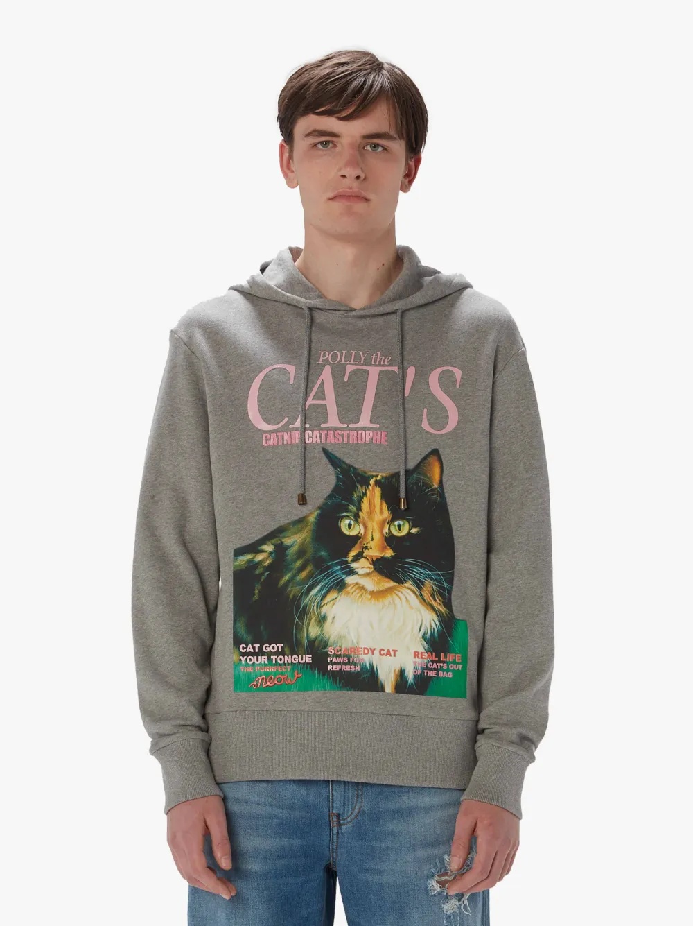 HOODIE WITH CAT PRINT - 2