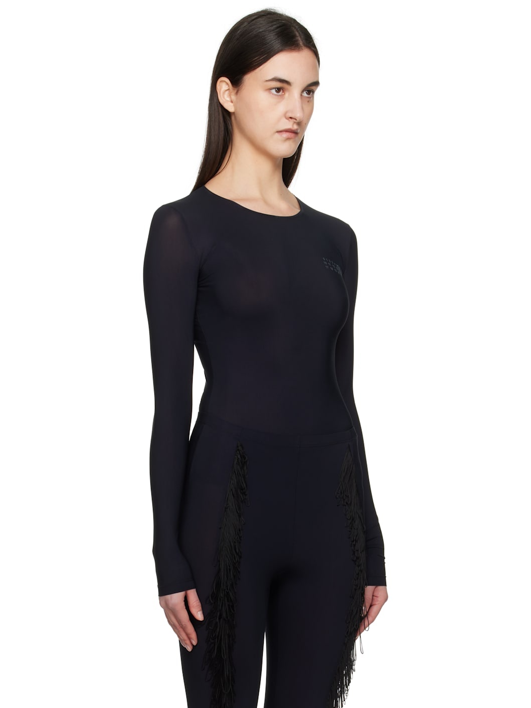 Black Lycra Jersey Bodysuit - 2