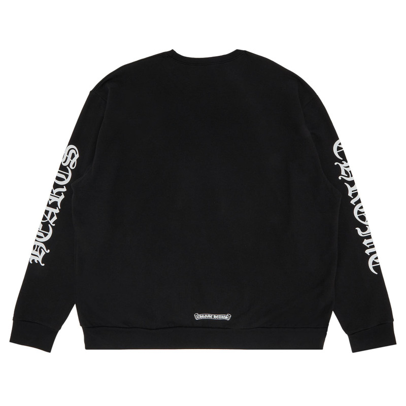 Chrome Hearts Chrome Hearts Neck Logo Crewneck Sweatshirt 'Black' outlook